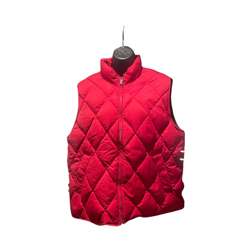Eddie Bauer Quilted Goose Down Vest Women Size Large